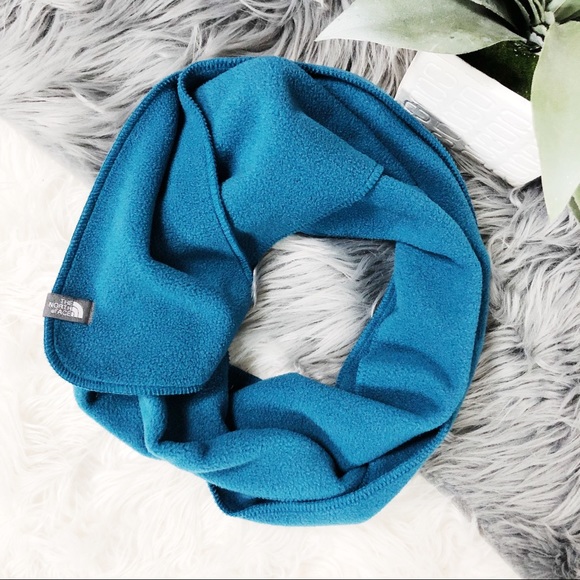Blue Solid Fleece Scarf